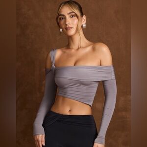 Off the shoulders draped top